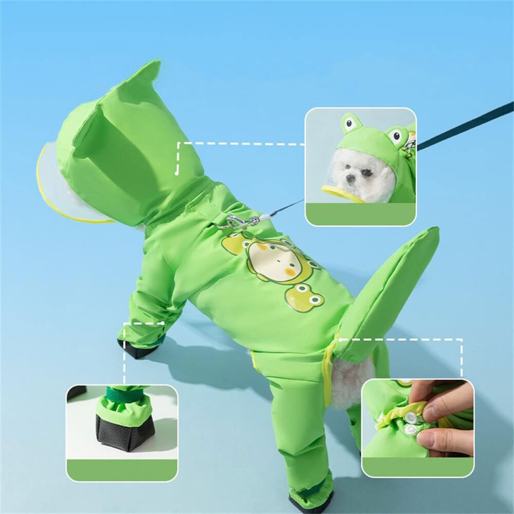 Stornfield | Waterproof Animal-Shaped Dog Raincoat with Tail