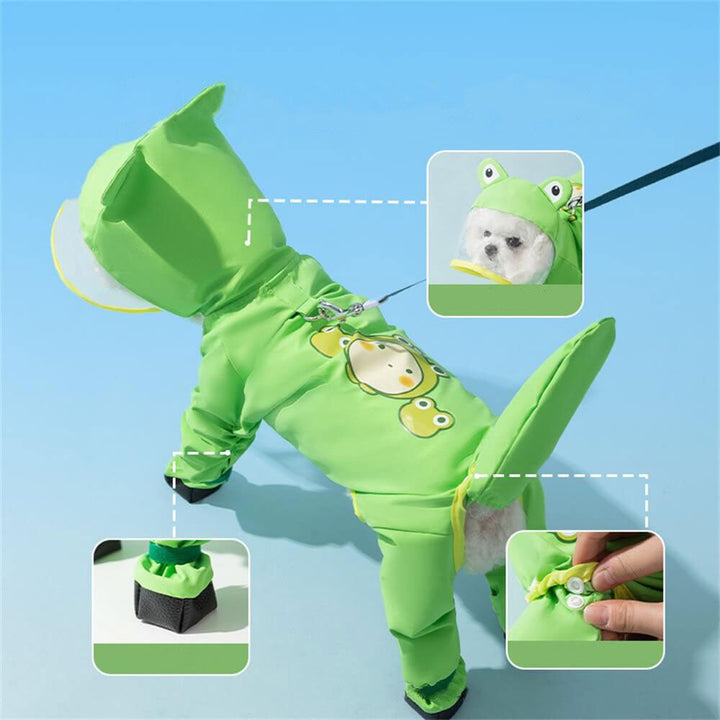 Stornfield | Waterproof Animal-Shaped Dog Raincoat with Tail