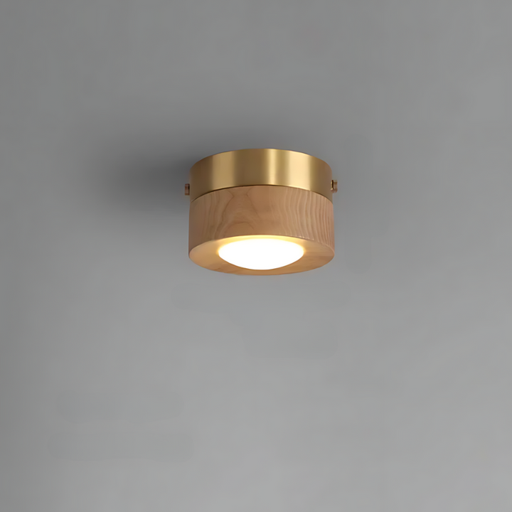 Stornfield | Walnut Ceiling Light with LED Spot