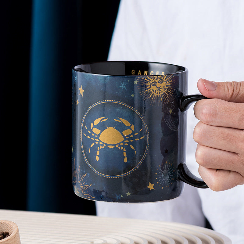 12 Constellations Mug Cobalt Blue Ceramic Coffee Mug | Stornfield