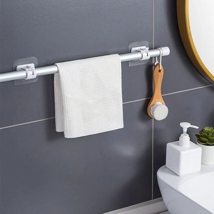 Stornfield | Nail-free Adjustable Curtain Rod Sticky Hook (1 Set of 2)