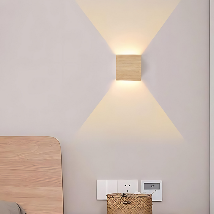 Stornfield | NordiLume | Scandinavian Wooden Square Wall Lamp