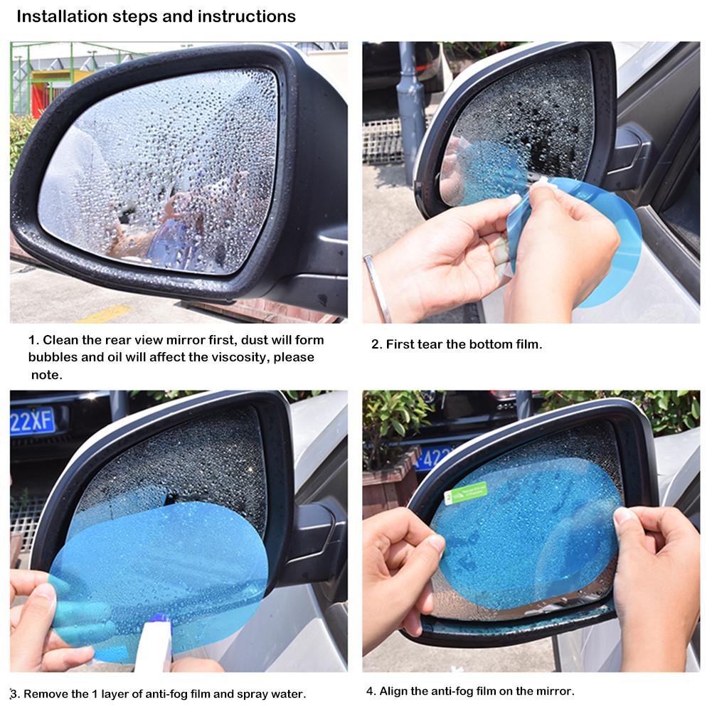 2 pcs Rainproof Car Side Mirror Sticker Stornfield