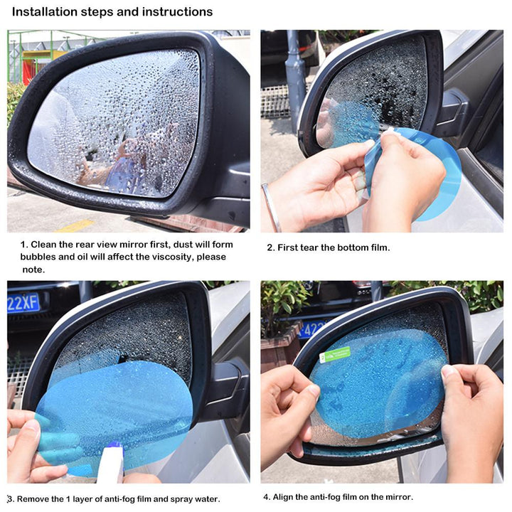 2 pcs Rainproof Car Side Mirror Sticker Stornfield