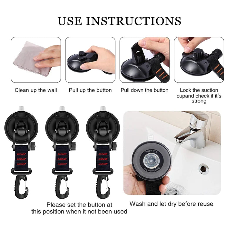 Heavy-duty vacuum suction cup with hook | Stornfield
