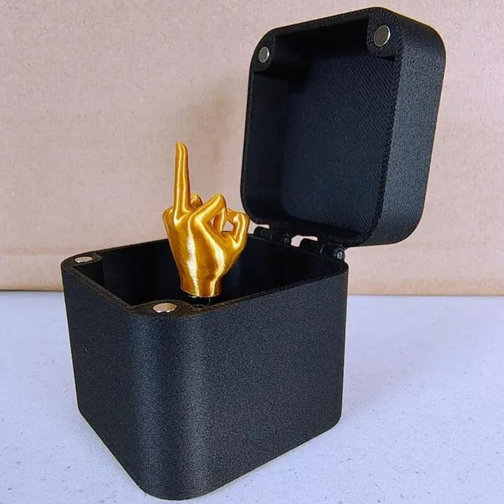 Middle finger in a box | Stornfield