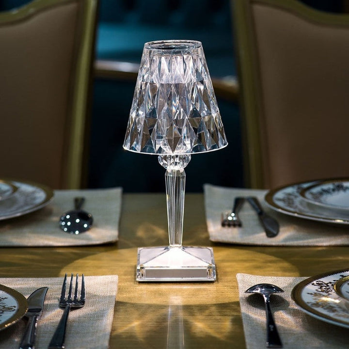 Crystal Table Lamp with Touch Control - LumeCrystal | Stornfield