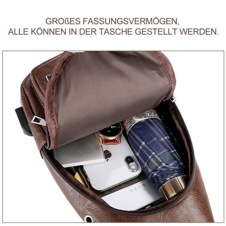 Shoulder bag crossbody bag for men with USB charging port | Stornfield