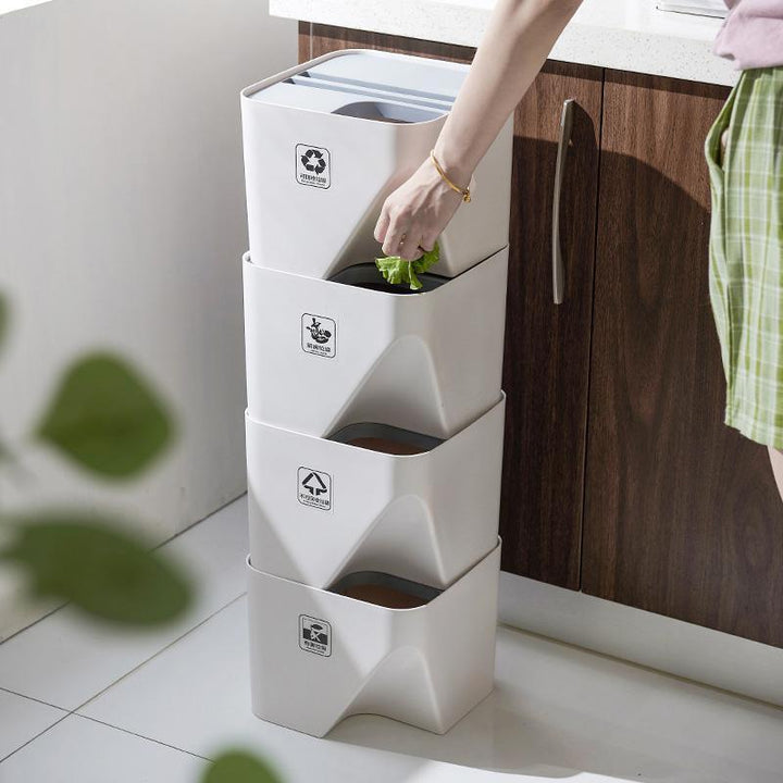 Household Stacked Folding Trash Bins | Stornfield