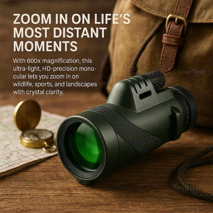 Stornfield | Compact 600x Ultra-Zoom Monocular | HD Lens, Lightweight & Perfect for Hiking, Birdwatching, and Sports Events