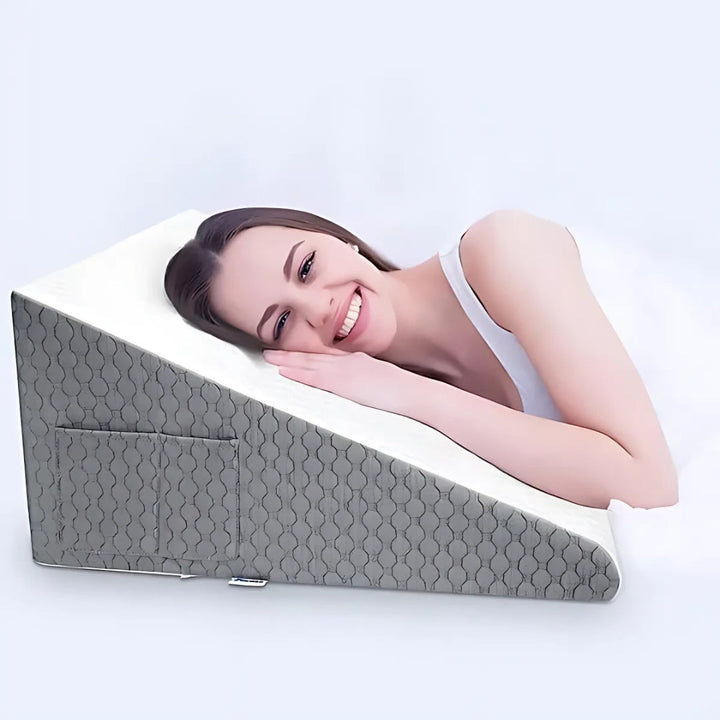 OrthoComfort | Triangle Pillow – Memory Foam – Extra Support for Acid Reflux – Sleep Apnea – Back Pain – Post-Surgery Recovery Stornfield