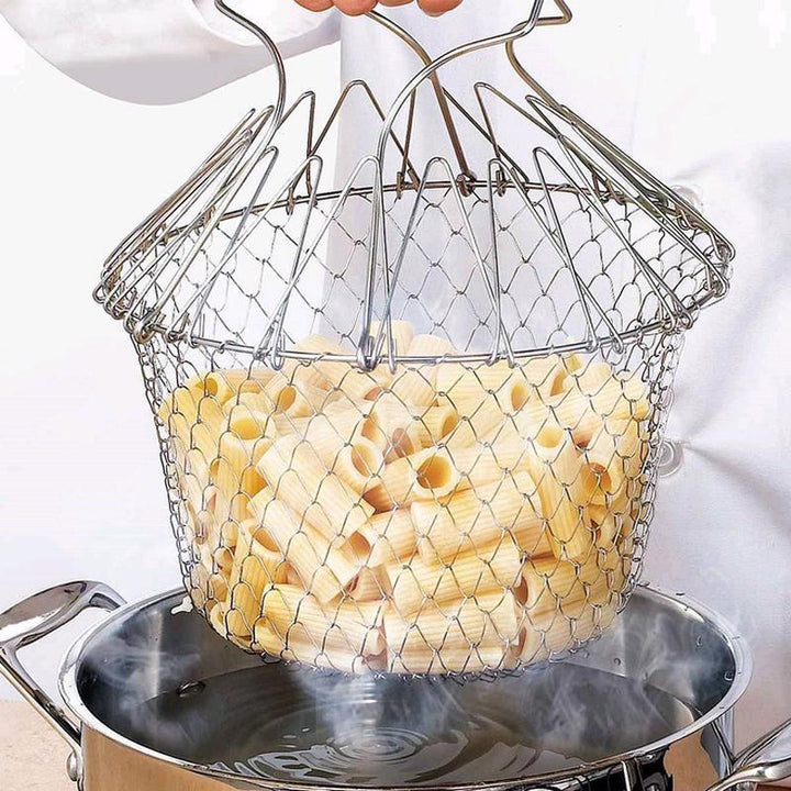 Stainless Steel Retractable Strainer Cooking Basket | Stornfield