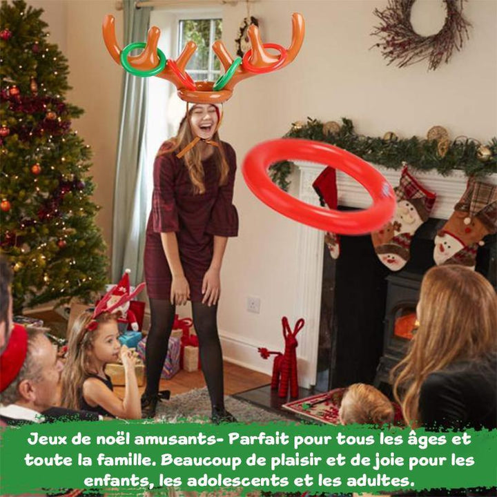 Christmas Reindeer Wooden Ring Toss Game | Stornfield