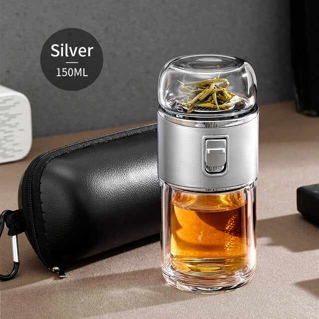 Stornfield | Double Wall Glass Tea Infuser Bottle