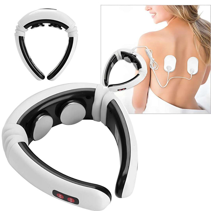 NeckEase | Vibration Neck Massager – Pain Relief – Portable Design – Soothes Stiff Muscles – Stress and Tension Relief Stornfield