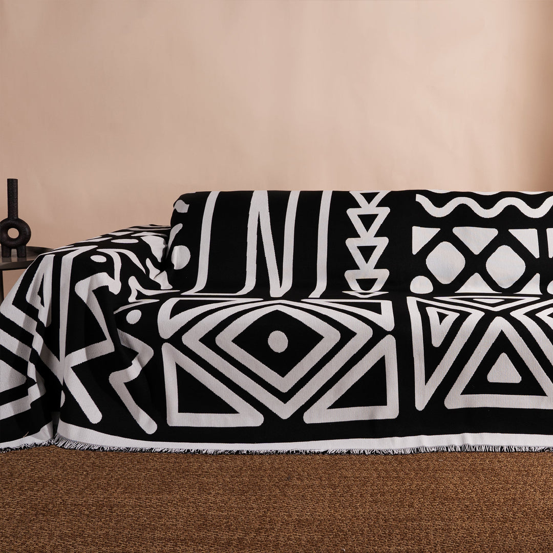 Geometric Boho Style Sofa Cover - Modern, Stylish & Durable Sofa Protection | Stornfield