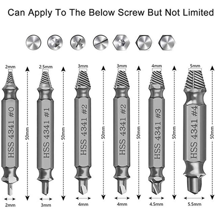 Universal Screw Extractor Set with Dual-Ended Bits Stornfield