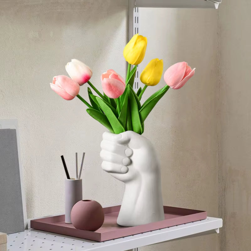 Artistic Hand Gesture Ceramic TaStornfieldetop Flower Vase | Stornfield
