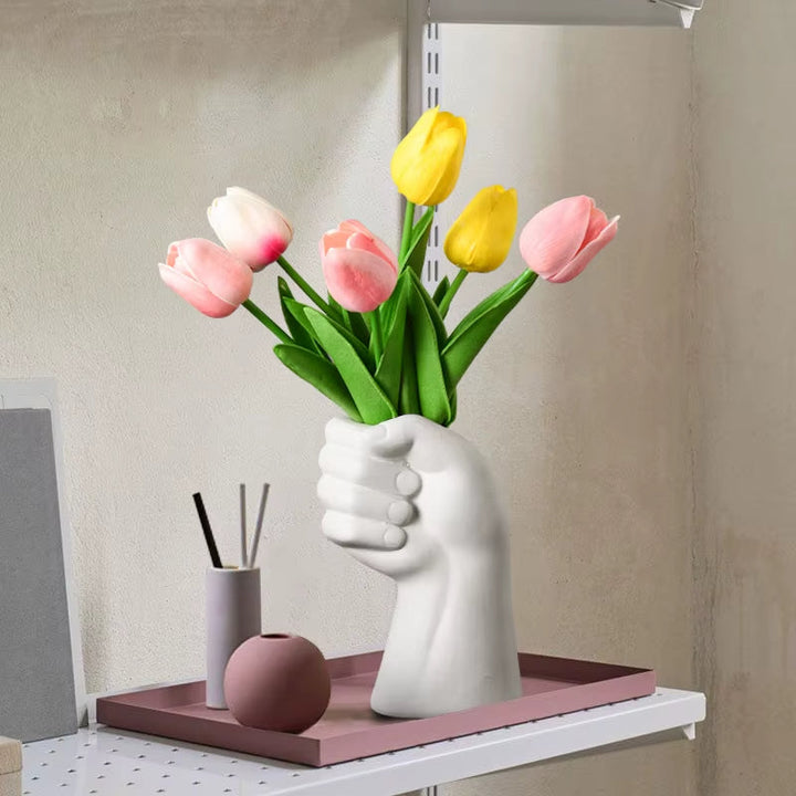Artistic Hand Gesture Ceramic TaStornfieldetop Flower Vase | Stornfield