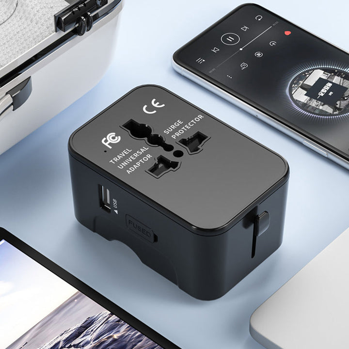 Universal travel adapter with dual USB ports | Stornfield