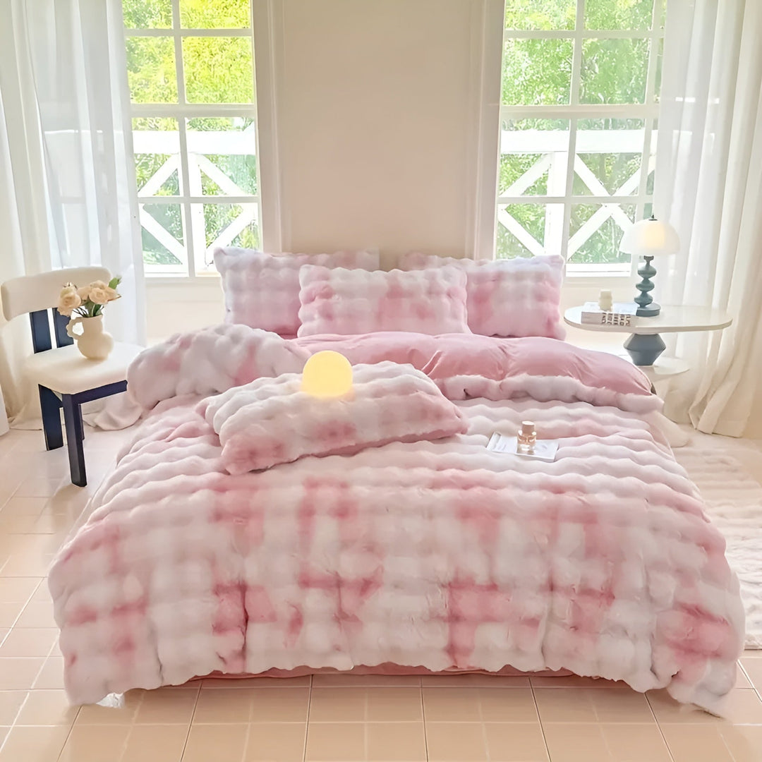 Cozy Plush Bedding Set – Warm and Soft for Autumn & Winter | ReversiStornfielde Design in Rabbit Fur & Milk Velvet | Stornfield