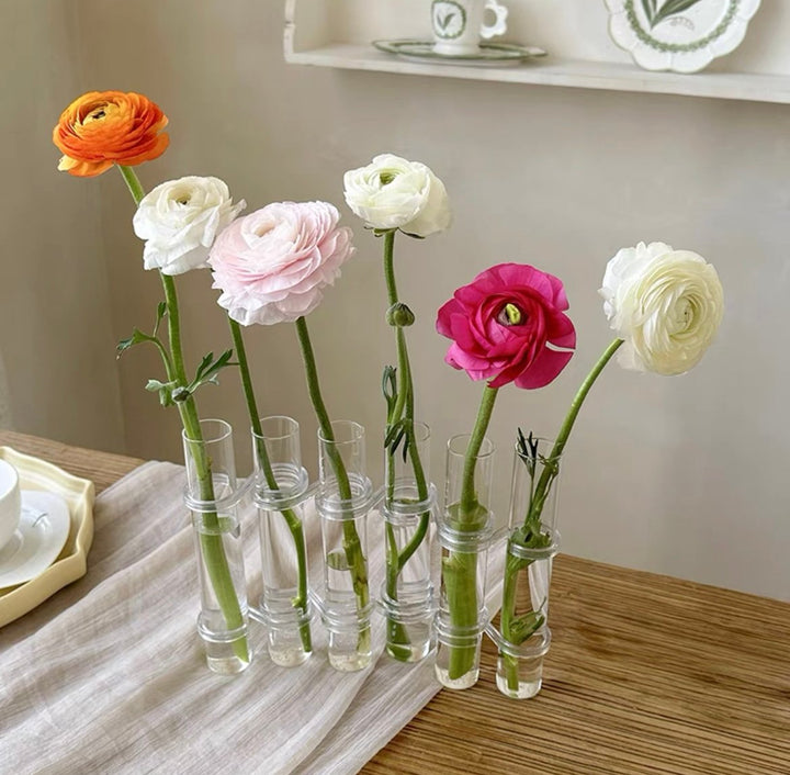 Stornfield | Flexible Flower Vases with Hinges | Modern Glass Tube Vase
