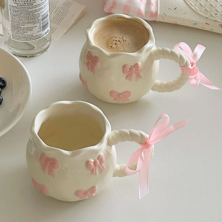 Band-embellished ceramic mug – Handmade elegance for coffee and tea lovers | Stornfield