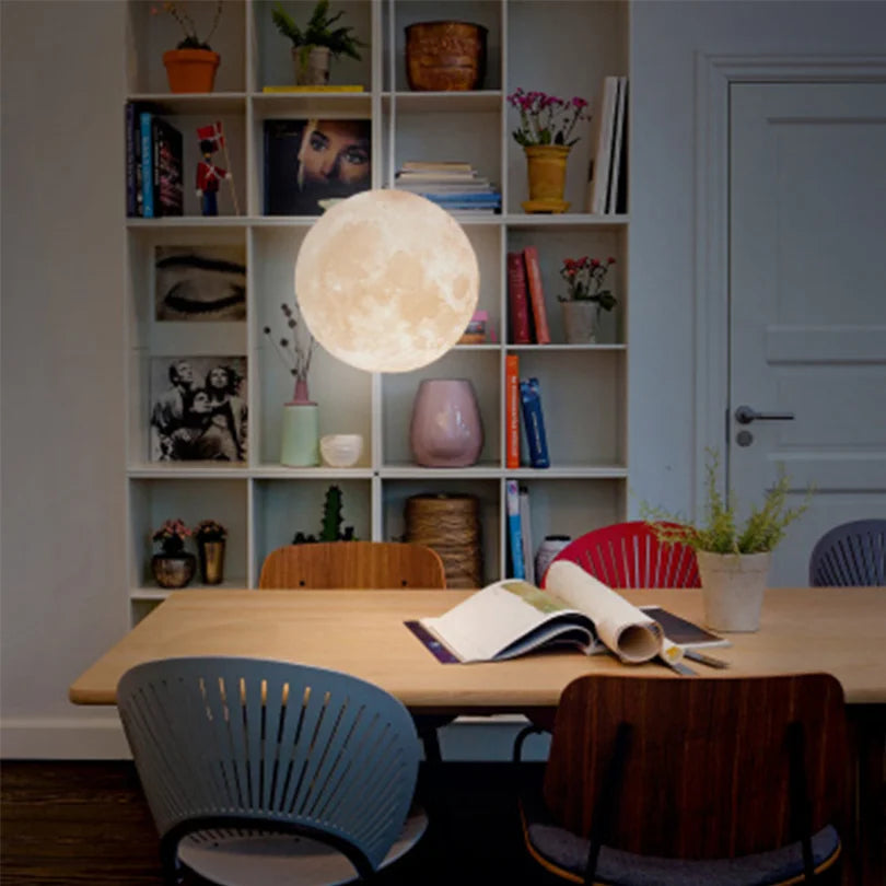 Lunar LED pendant light - Moon design hanging lamp for living room & bedroom | Stornfield