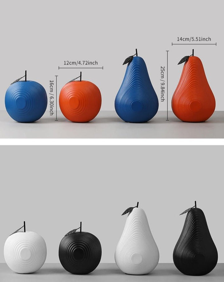 Stornfield | Textured Apple & Pear Fruit Sculpture