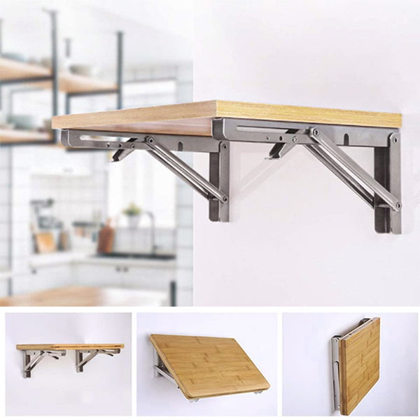 Foldable bracket | 2 sets thick stainless steel folding table bracket | Stornfield