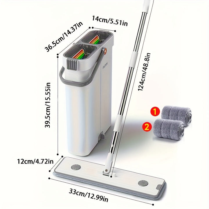 Mop set with bucket | 33 cm or 40 cm flat mop | Stornfield