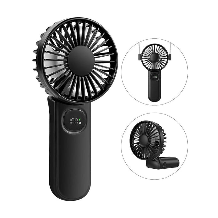 Foldable Portable Handheld Fan with LED Display | Stornfield