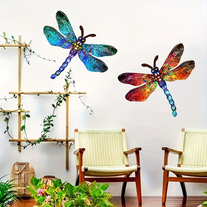Stornfield | Vibrant Metal Dragonfly Wall Art – Outdoor Art Decor for Gardens, Homes, and Events – Durable, Versatile, and Eye-Catching – A Perfect Gift Idea for Any Occasion