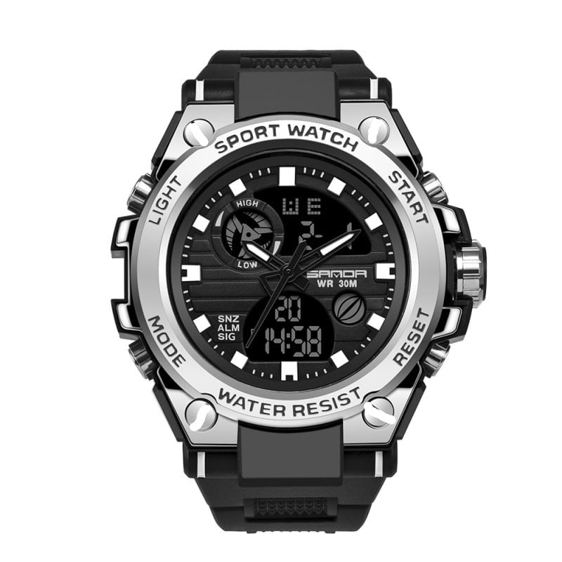 Stornfield | Men's Sporty Luminous Waterproof Multifunctional Dual Display Wristwatch