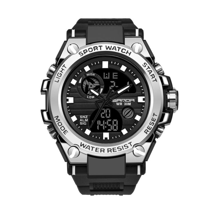 Stornfield | Men's Sporty Luminous Waterproof Multifunctional Dual Display Wristwatch