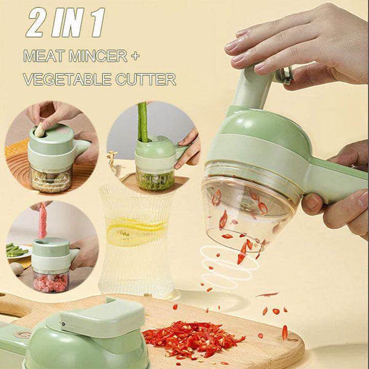 4 In 1 Handheld Electric Vegetable Cutter Set | Stornfield