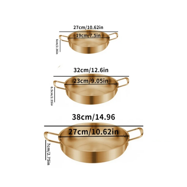 GastroPan – Stainless Steel Sauce & Paella Pan with Handle Stornfield