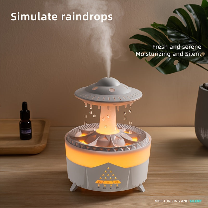 Stornfield | Relaxing Raindrop Aromatherapy Essential Oil Diffuser - LED Light & Humidifier