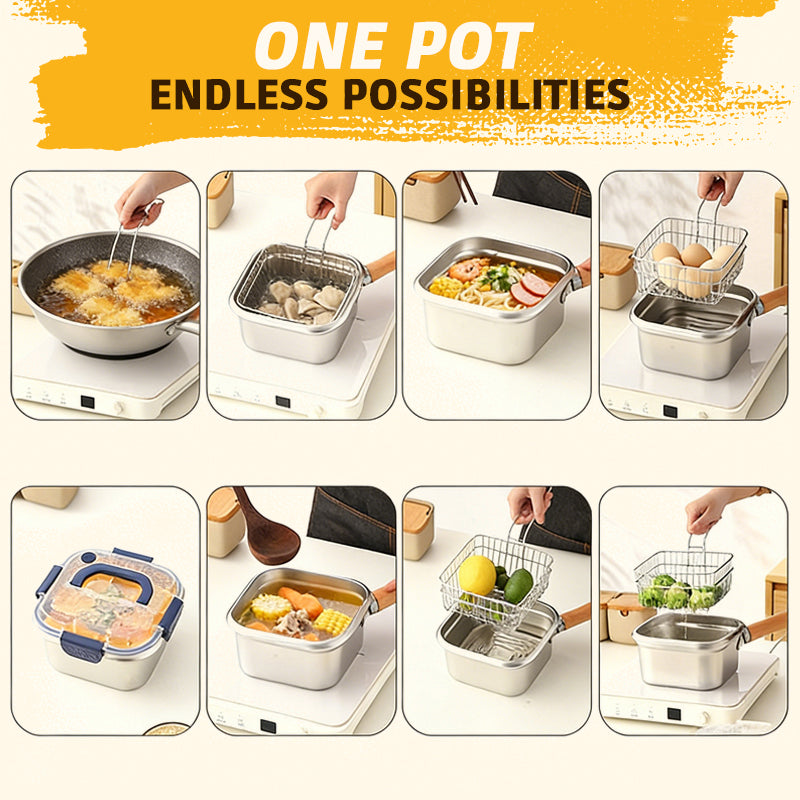 CrispEase Stainless Steel Deep Fryer — Enjoy crispy, healthy meals everywhere at any time completely stress-free! | Stornfield