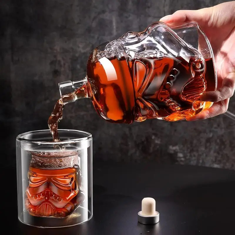 3pcs Creative Whiskey Decanter with 2 Counts Glasses Bar Utensil | Stornfield