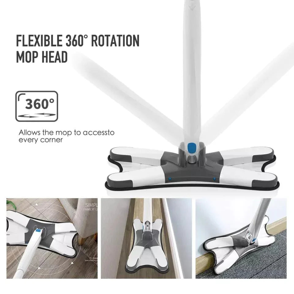 360 Degree X-Type Self-Wringing Flat Floor Mop Stornfield