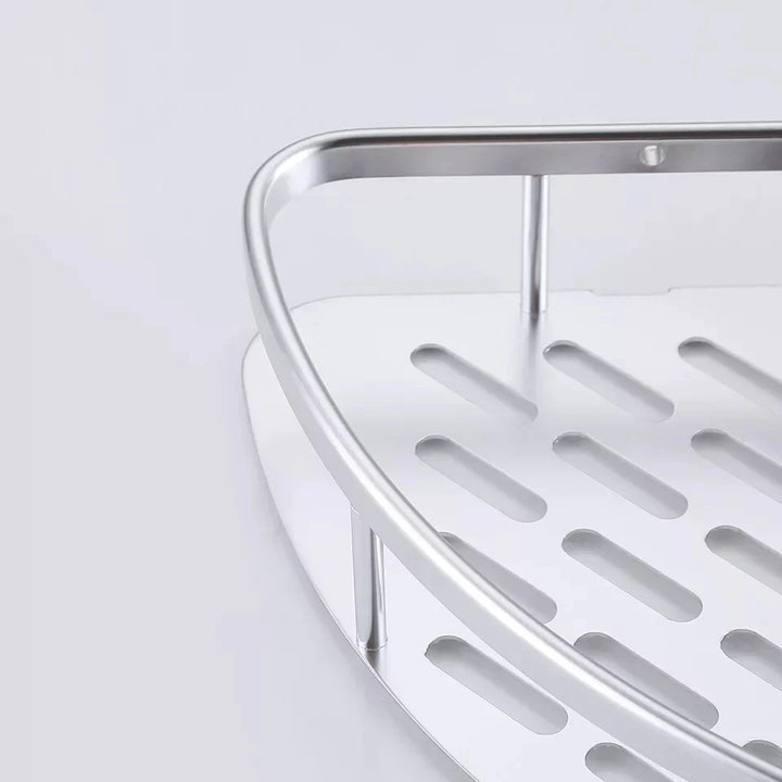 2 Layer Aluminum Steel Corner Bathroom Shelf Stornfield