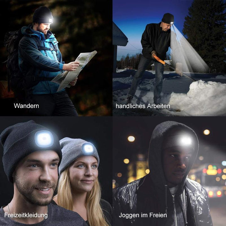 Stornfield | Bonnet à LED amovible avec lampe frontale