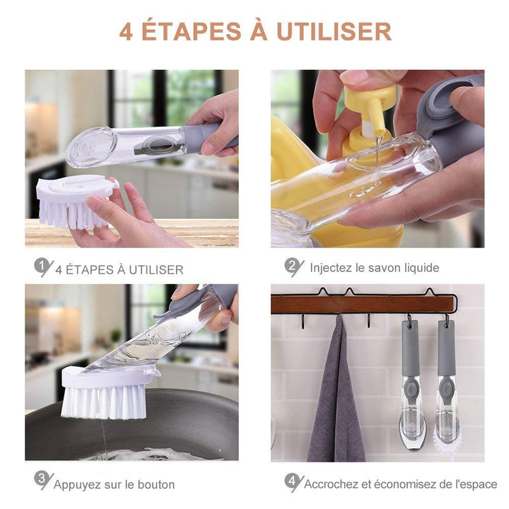 Dish Brush with Detergent Dispenser | Stornfield