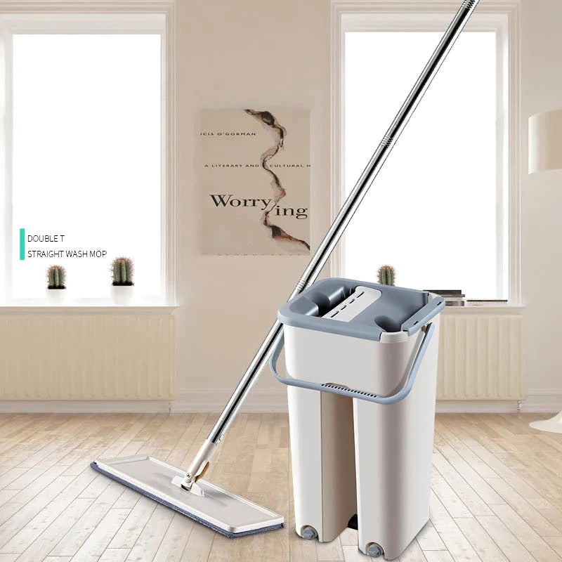 Spin Mop Bucket With Reusable Mop Pads Stornfield