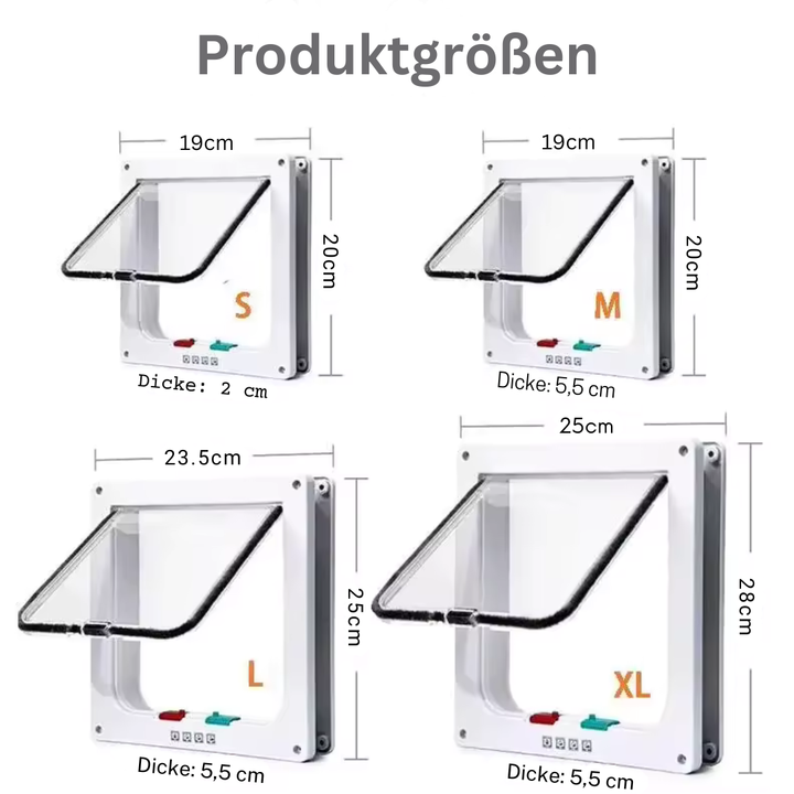 4 Way Pet Door for Cats and Dogs Stornfield