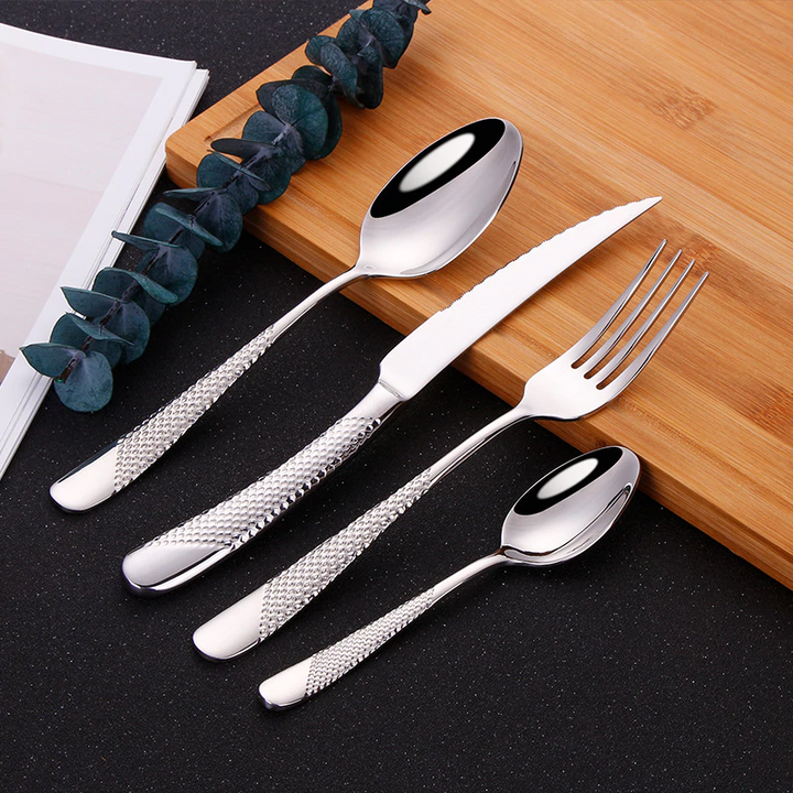 Ferran Textured Stainless Steel Cutlery Set | Stornfield