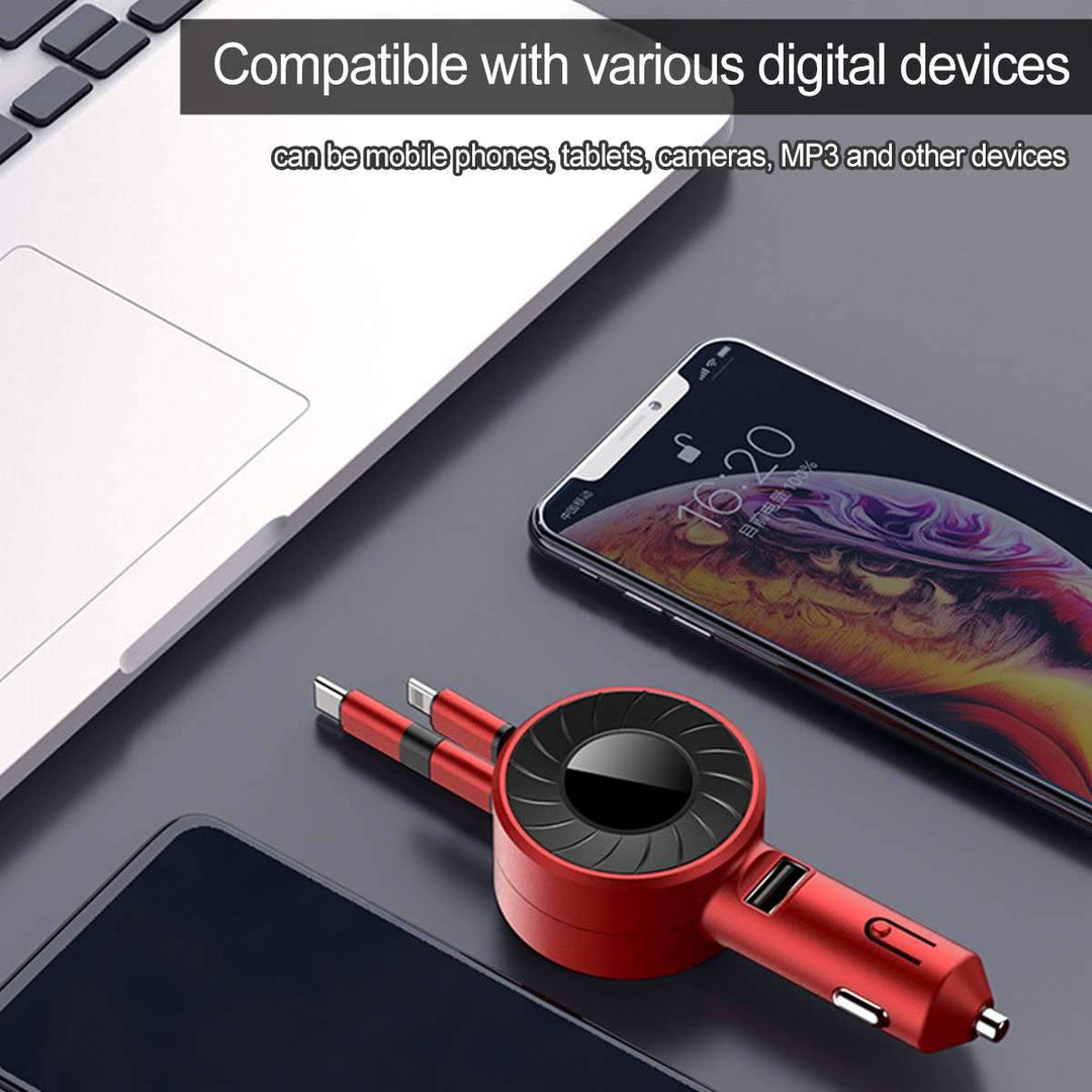 4 in 1 Retractable Car Charger | Stornfield