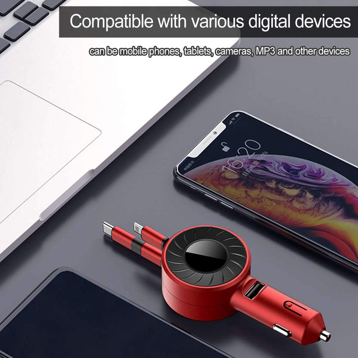 4 in 1 Retractable Car Charger | Stornfield