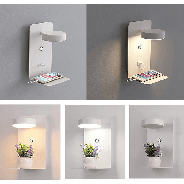 Stornfield | Night light with charger - BrightHub - 330° Rotation - Charging station